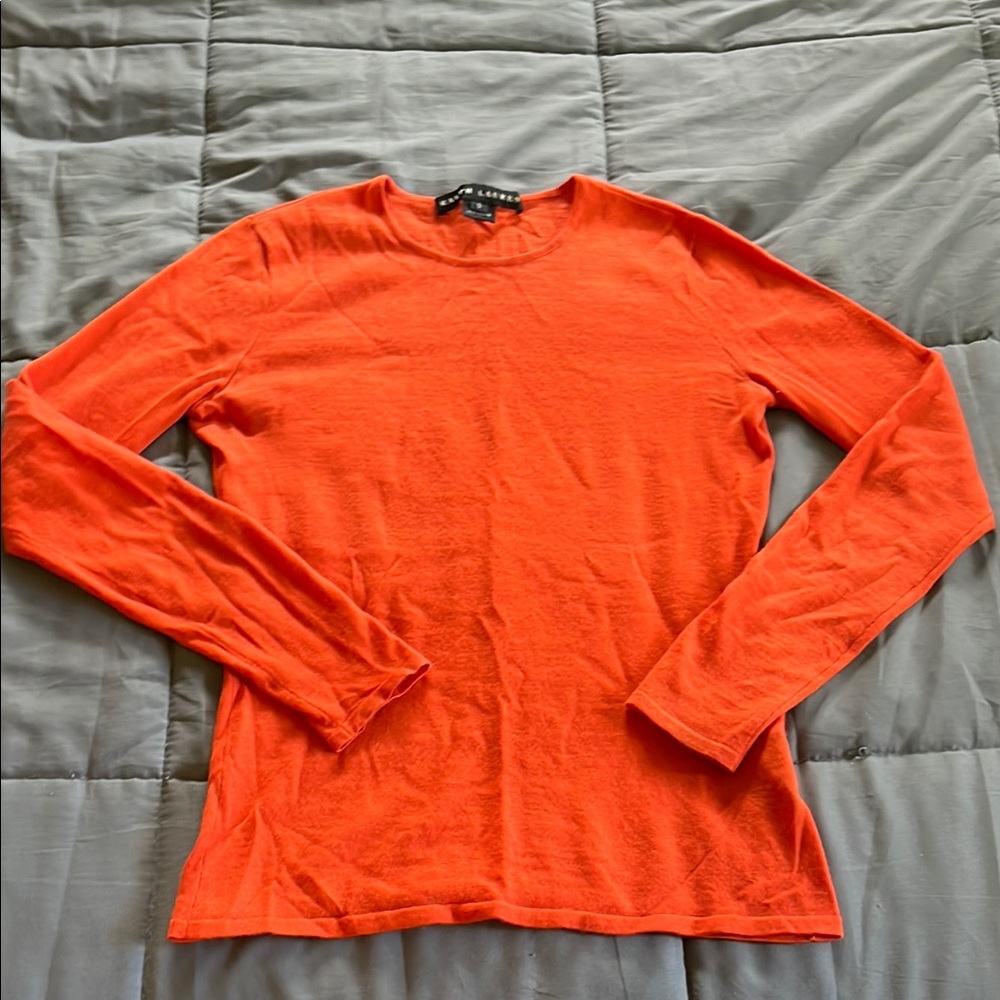 Ralph Lauren Fiery Orange Crew Neck Top